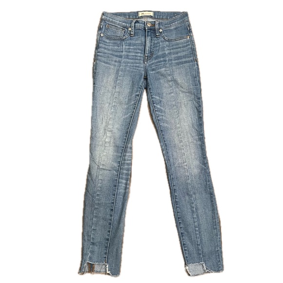 Madewell Denim - Madewell 9” inch High-Rise Skinny Jeans light medium wash 24 0